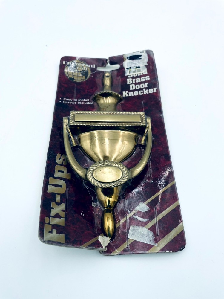 Universal Craft Solid Brass Door Knocker Gold Fix Ups World Class Hardware
