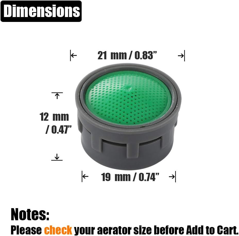 Faucet Areator, 4.75 GPM Insert Aerators 10 Pack Replacement Parts Only Work for
