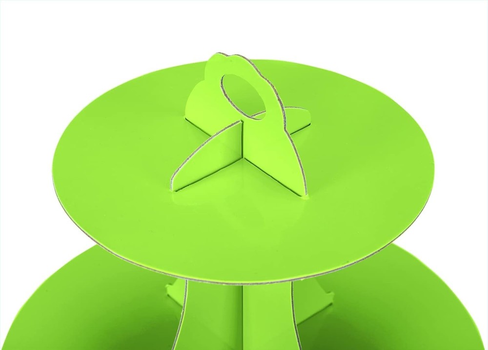 Space-Saving 3-Tier Cupcake Tower - Easy Assembly, For Birthday & Tea Parties