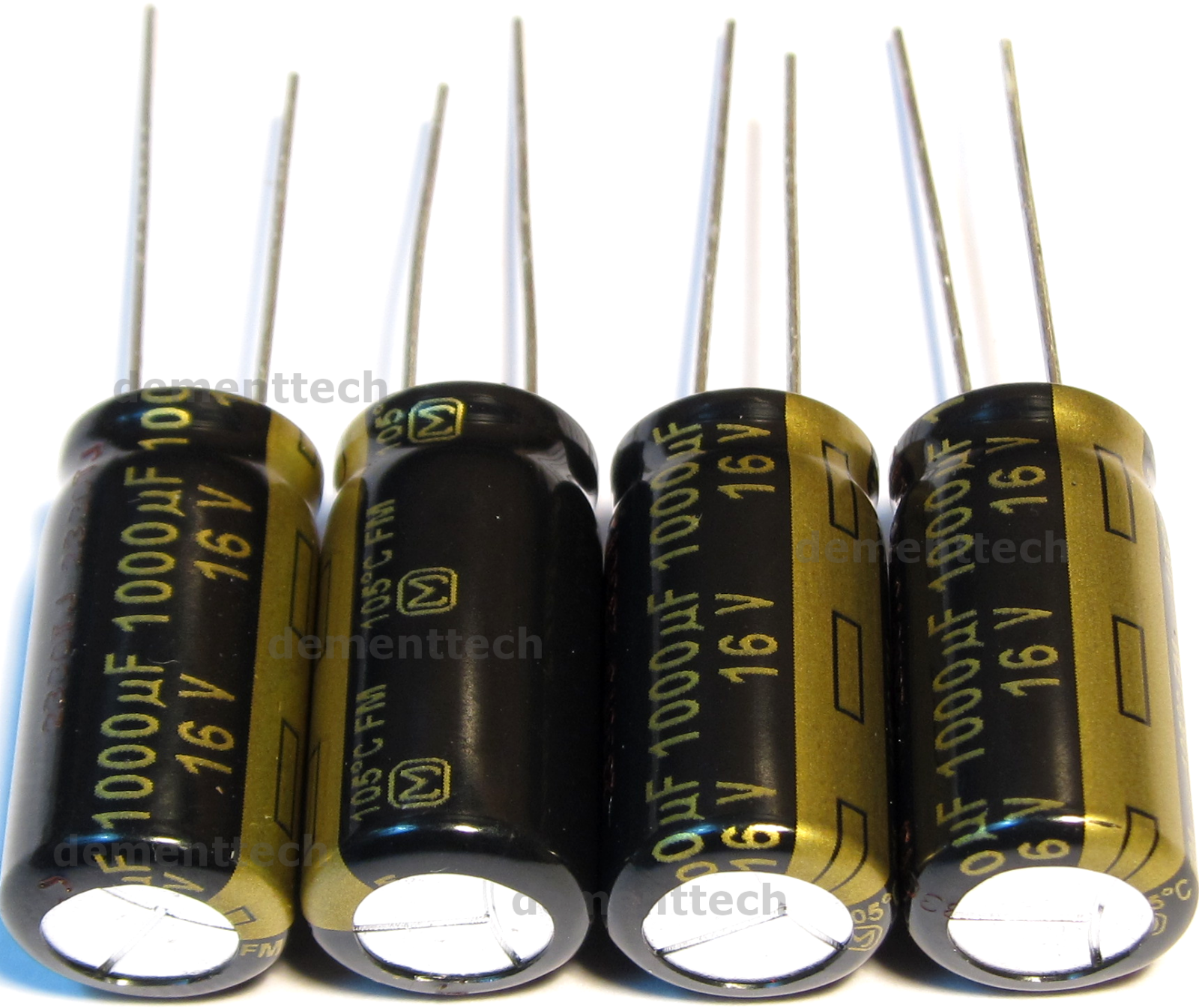 4x Panasonic FM 1000uF 16v Low-ESR radial capacitors caps 105C 10mm 10x20