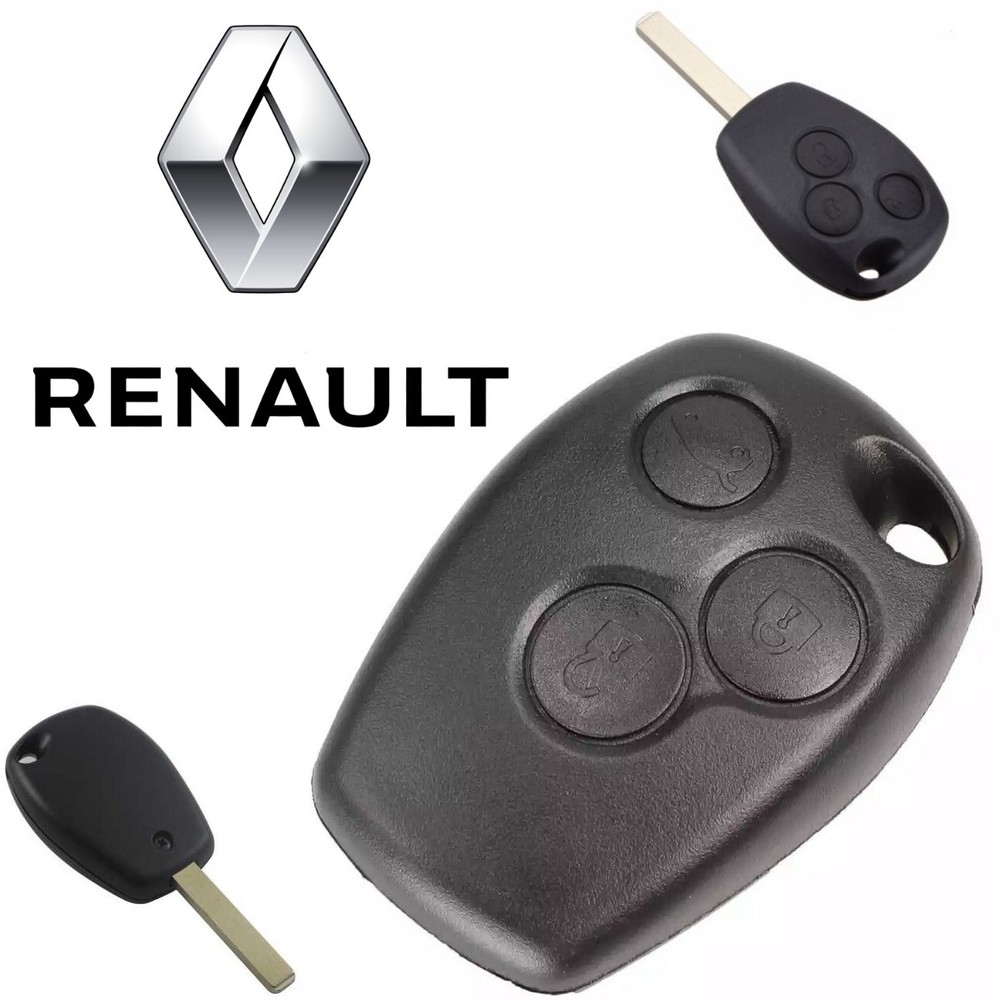 Renault Clio Modus Kangoo Smart Flat Blade 3 Button Key Cover Shell