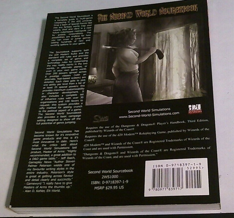 The Second World Sourcebook 2ws100 D20 SC second world simulations book