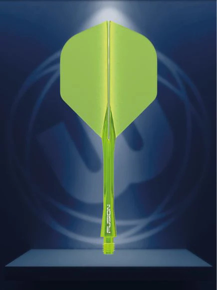 Winmau Fusion Integrated Flight & Shaft Solid Fluorescent Yellow Medium