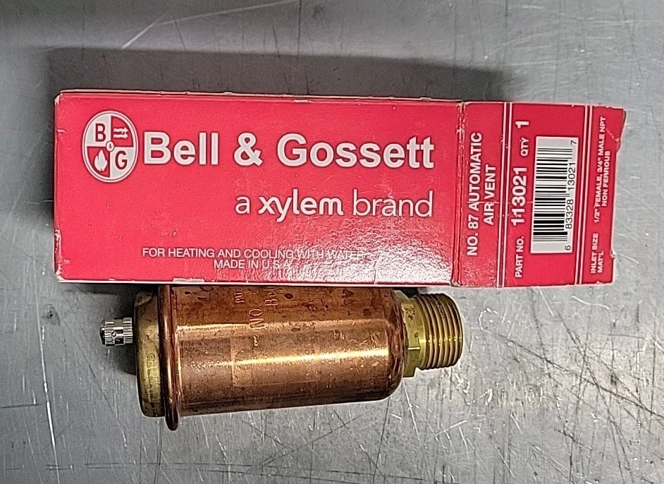 Bell & Gossett No. 87 Automatic Air Vent 1/2" FPT 3/4" MPT 113021