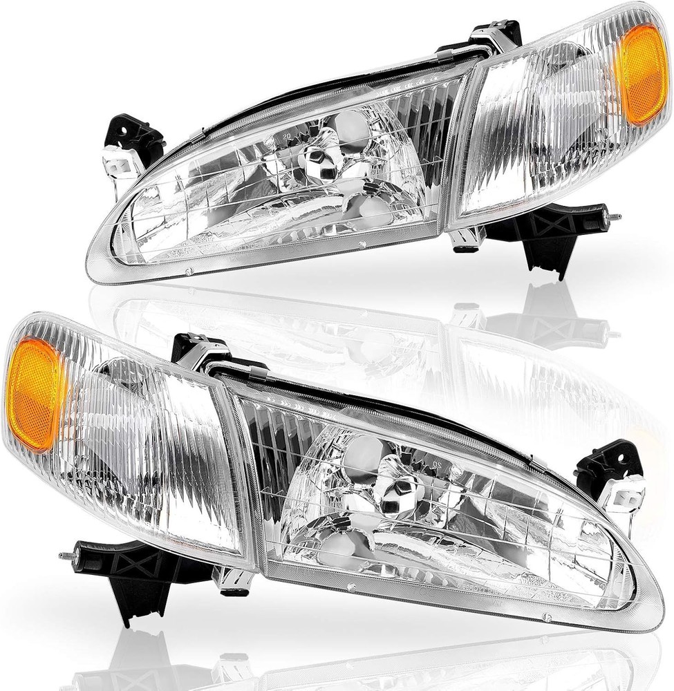 Headlight Assembly Compatible with 1998 1999 2000 Corolla Headlamps Replacement