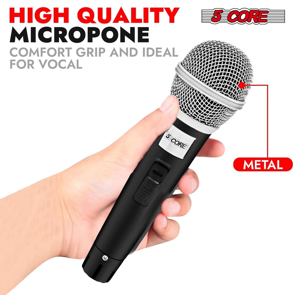 5Core XLR Microphone Dynamic Mic Karaoke Singing Studio Mics Handheld Microfono