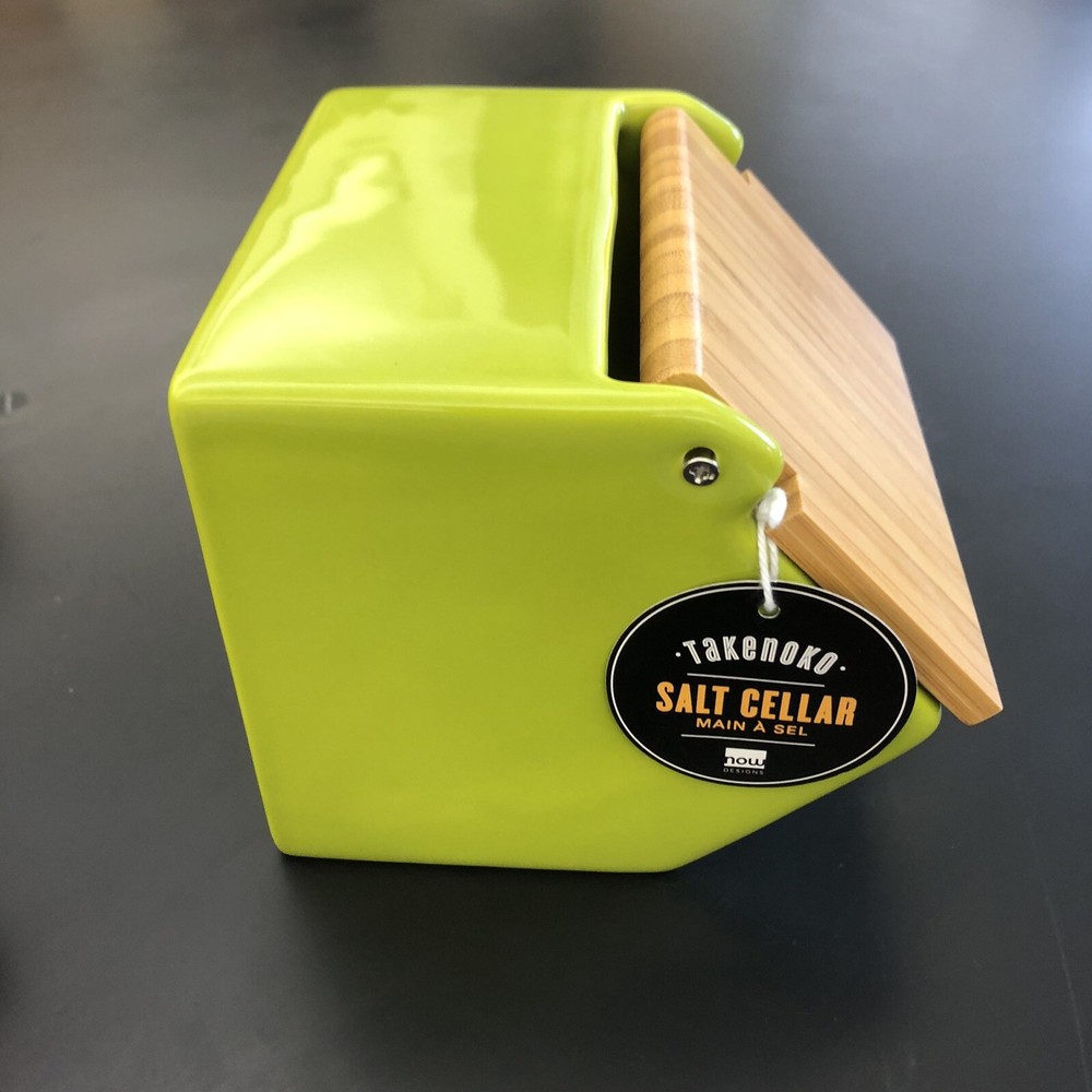 Now Designs Salt Cellar Bamboo And Ceramic