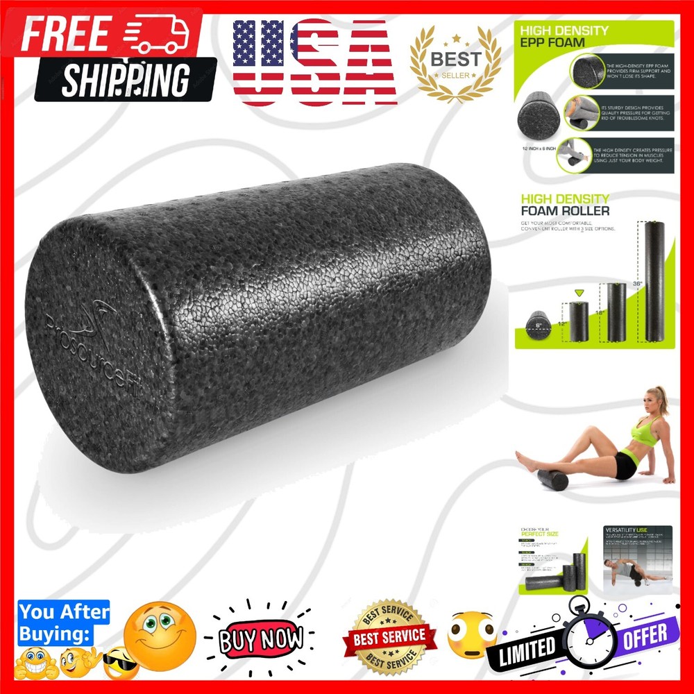 Durable 12-Inch High Density Foam Roller - Essential for Flexibility & Recovery