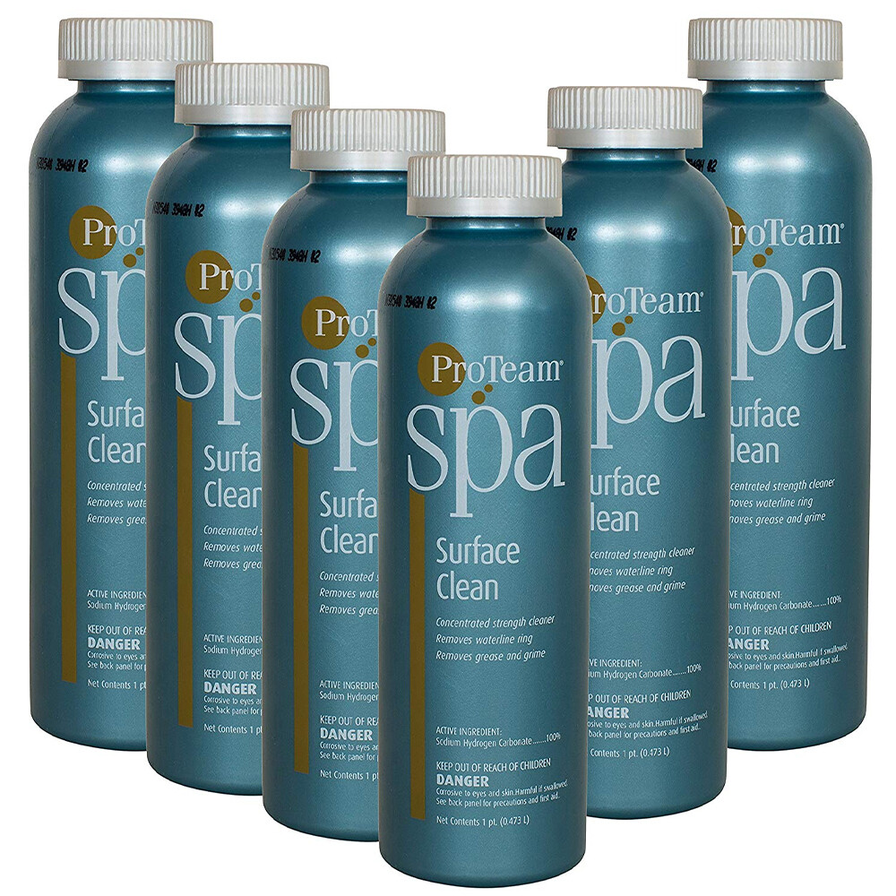 ProTeam Surface Clean 1 pt 6pk Safe for Use On All Pool, Spa, & Hot Tub Surfaces