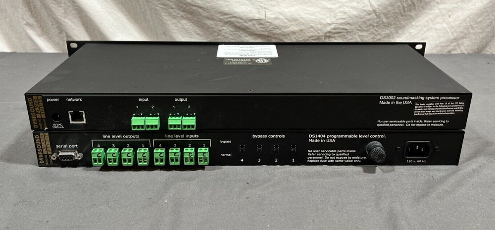 Cambridge DYNASOUND DS3002 Sound Masking Processor & DS1404 Level Controller