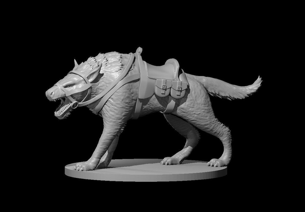 Worg Mount Monster Manual 28mm Scale DND D&D Tabletop Mini