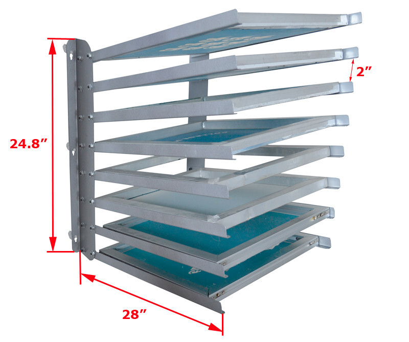 8 Layers Screen Printing Wall Mounting Screen Frame Rack Shelf Storage Holder
