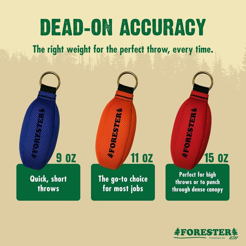 High-Visibility Arborist Throw Line Kit - 166ft Durable Rope & Throw Weight