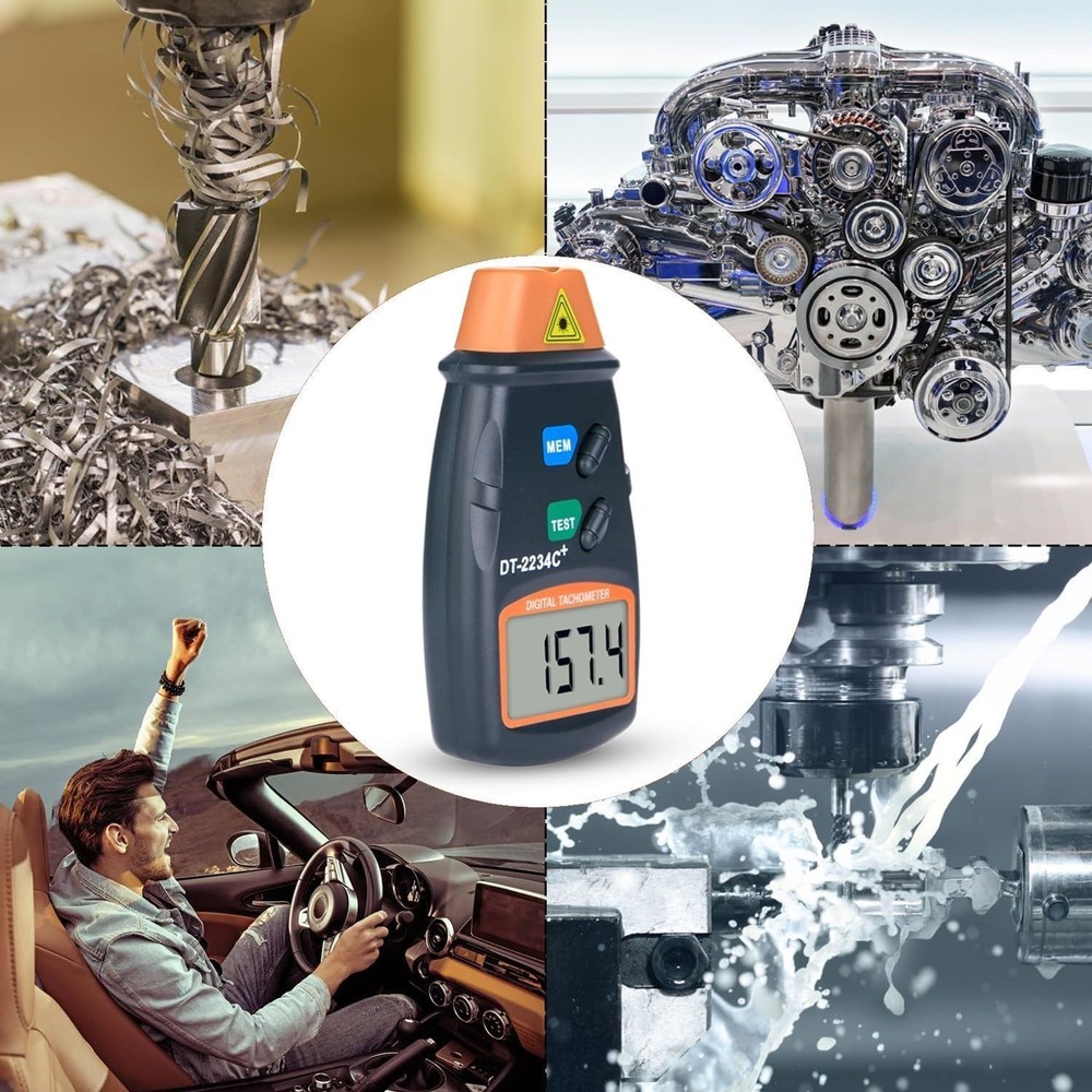 Lightweight RPM Tachometer with LCD Display