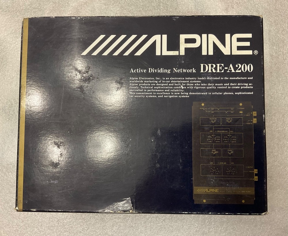 Alpine DRE-A200 2-Way Active Crossover Active Dividing Network (Vintage)