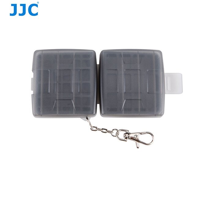 JJC MC-10D BLK Memory Card case fit 2 SD, 2 MSD, 2 SIM, 2 Micro SIM, 2 Nano SIM