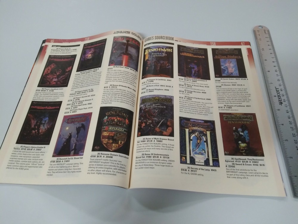 Games Sourcebook Volume 1 Catalog Tabletop Board Games Dungeons and & Dragons
