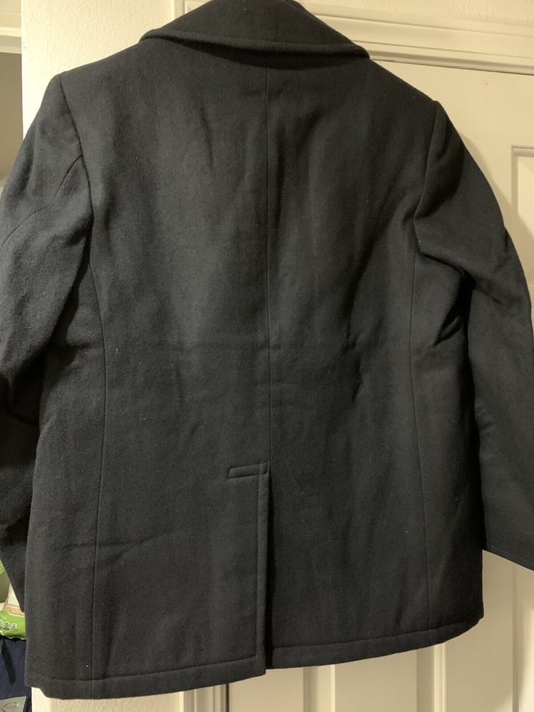 DSCP WOOL Peacoat Men's 40S Black. EUC.