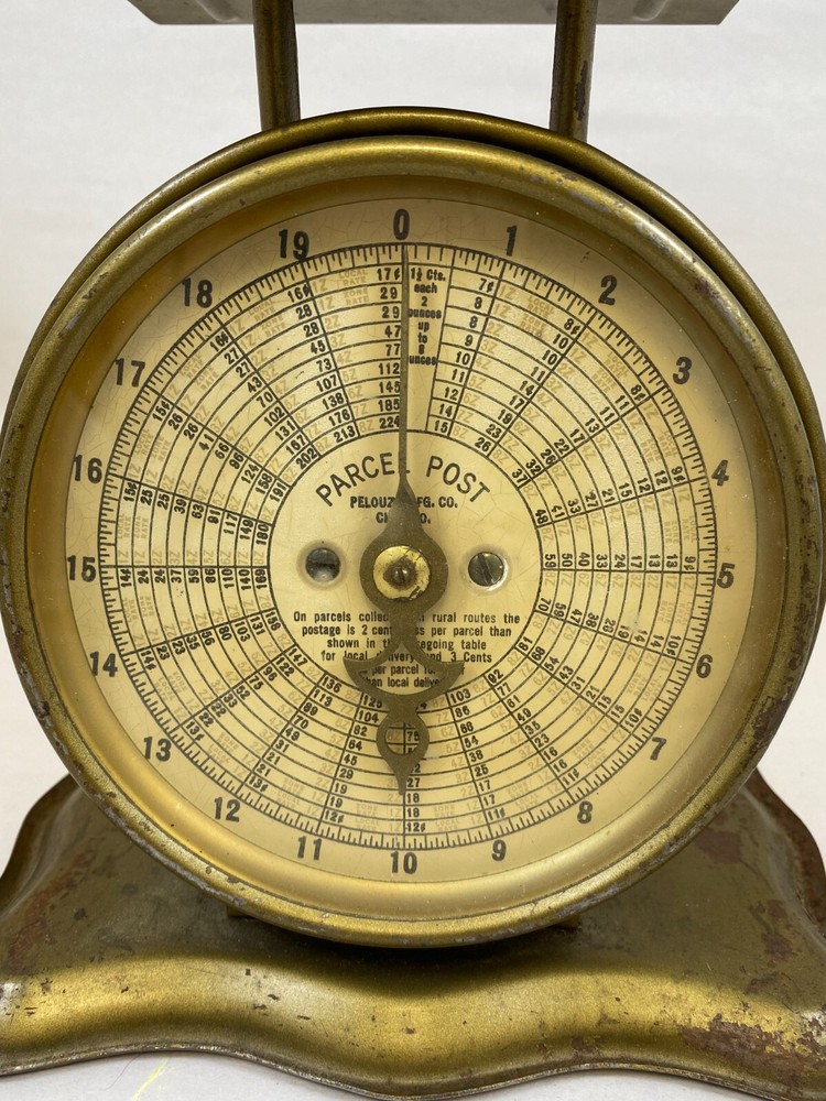 PELOUZE MFG CHICAGO PARCEL POST 20LB CAPACITY SCALE 9" TALL