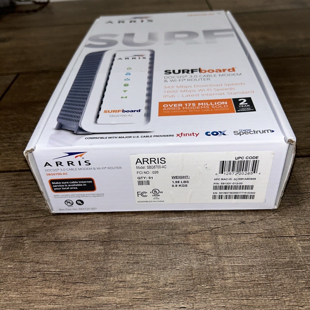 Arris Surfboard SBG6700-AC Wireless Cable Modem Gateway
