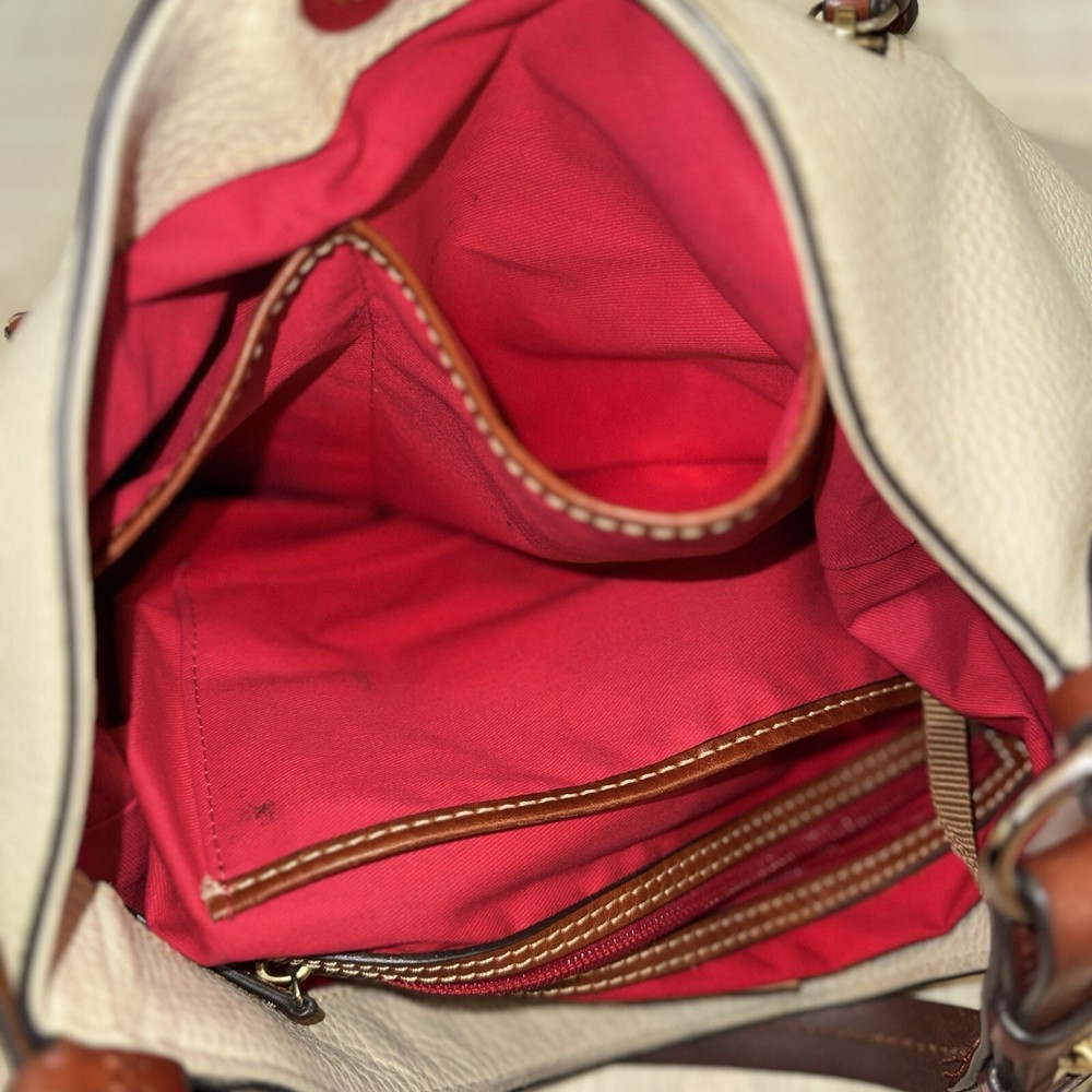 Dooney & Bourke Cooper Hobo Pebbled Bone Shoulder Bag