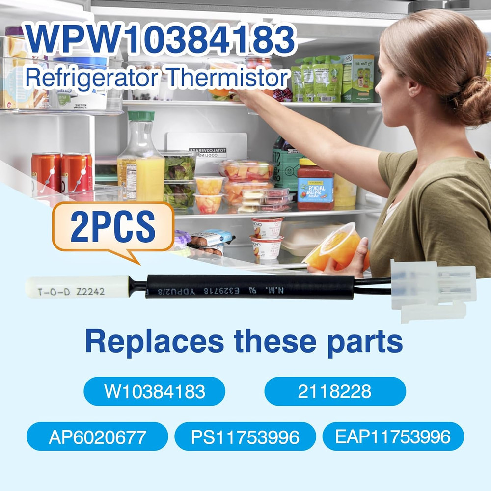 WPW10384183 W10384183 Refrigerator Thermistor - Replacement Parts Compatible wit