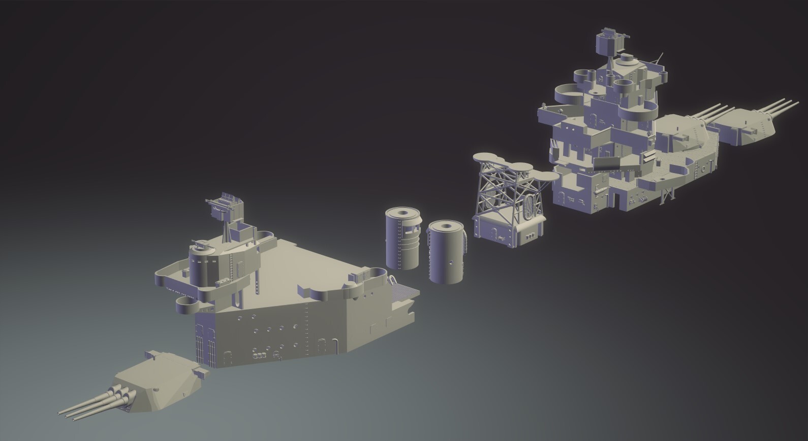 1/700 USS Astoria CA34 DELUXE Update Set for Trumpeter kit