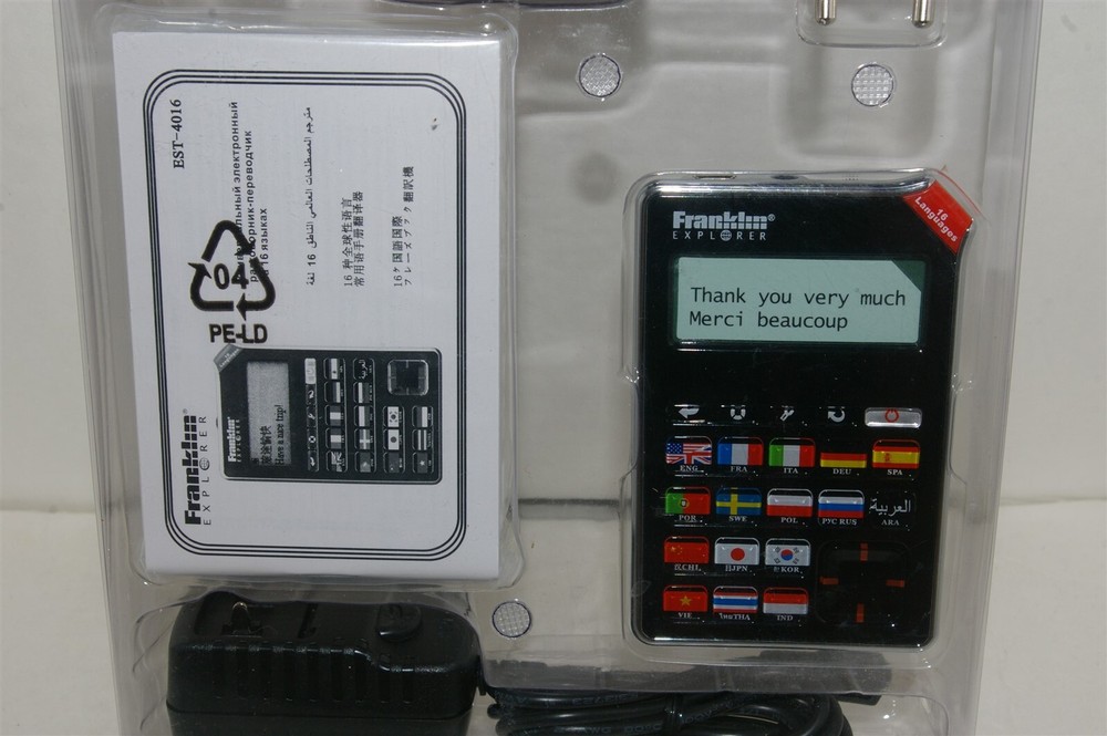 Franklin Explorer EST-4016 16 Language Phrasebook Translator Electronic 2009