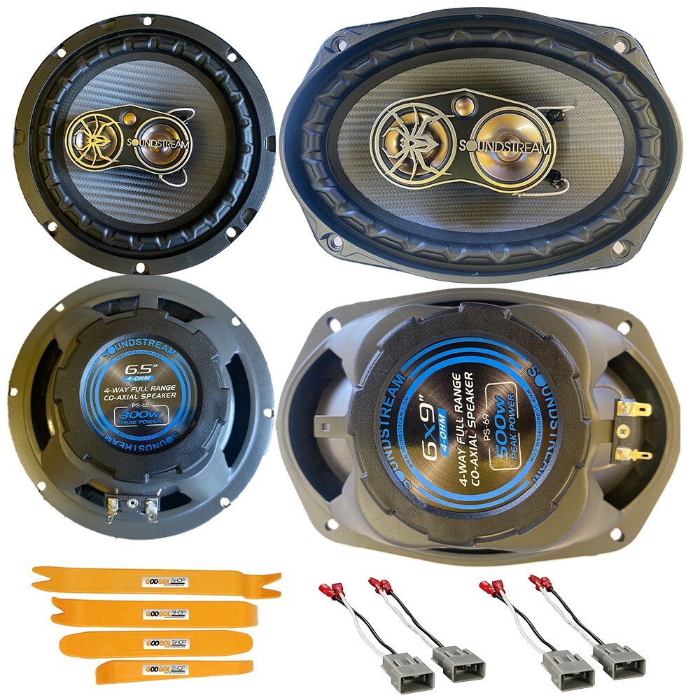 300Watt 6.5" Front | 500Watt 6x9" Rear Deck speaker for 1998-2007 Honda Accord