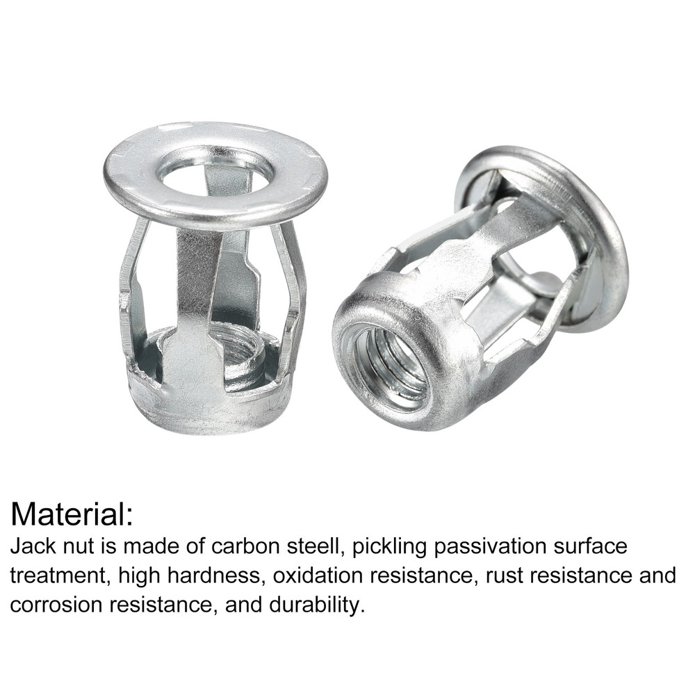 10pcs M8 Jack Nuts Threaded Insert Nut 304 Stainless Steel Rivet Nuts