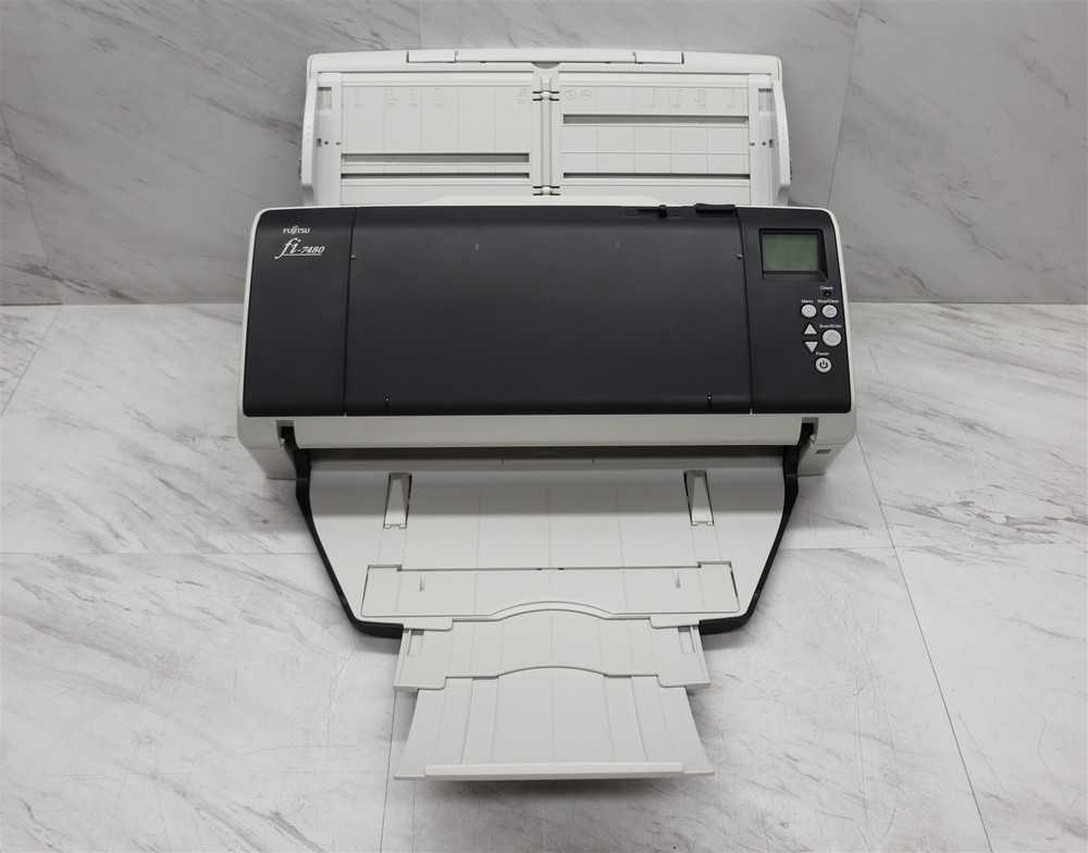 Fujitsu fi-7480 Document Scanner 600dpi Duplex ADF USB 3.0 Ethernet w/ Adapter