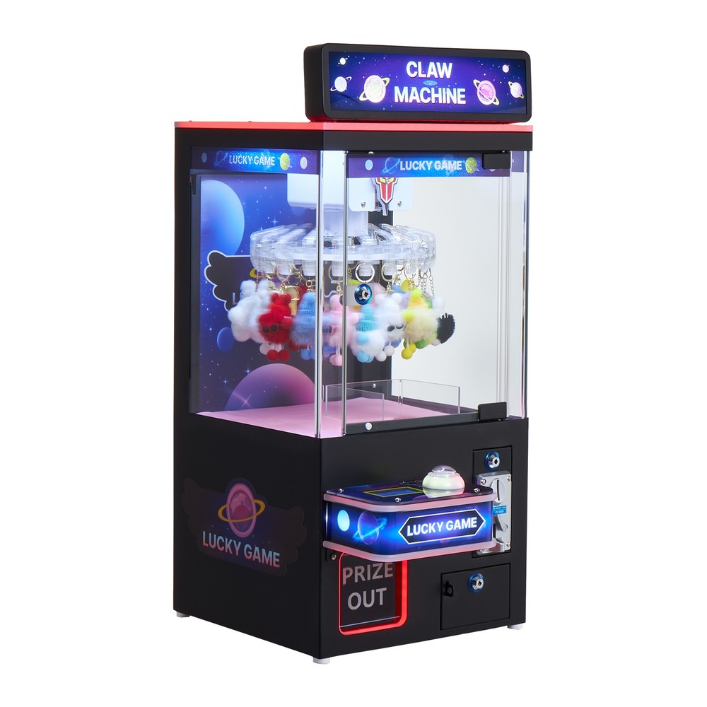 VEVOR Claw Crane Machine Medium Arcade Game with Adjust Difficulty Black Purple