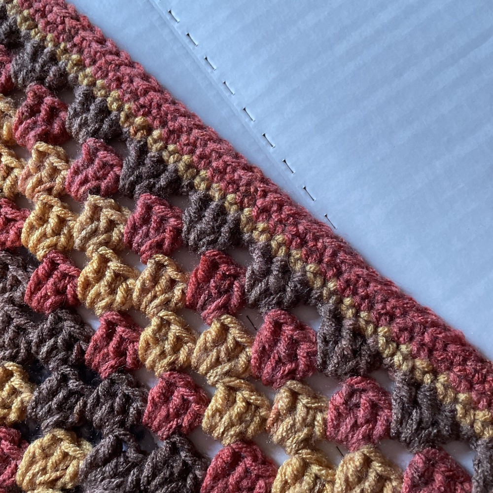 Handmade crochet lap blanket