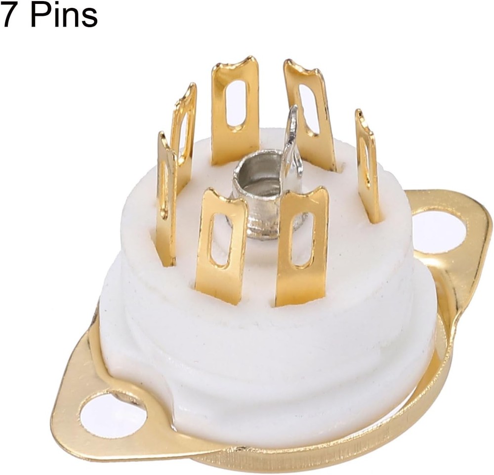 MECCANIXITY 4 Pcs 7pin Tube Socket Ceramic Socket,Vacuum 22.5mm