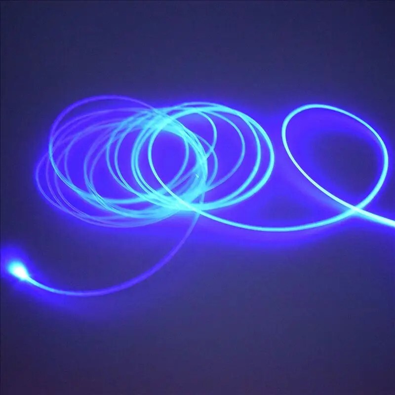 Transparent Super Bright Solid Core Side Glow Optic Fiber 1.5~12mm Thick Cable
