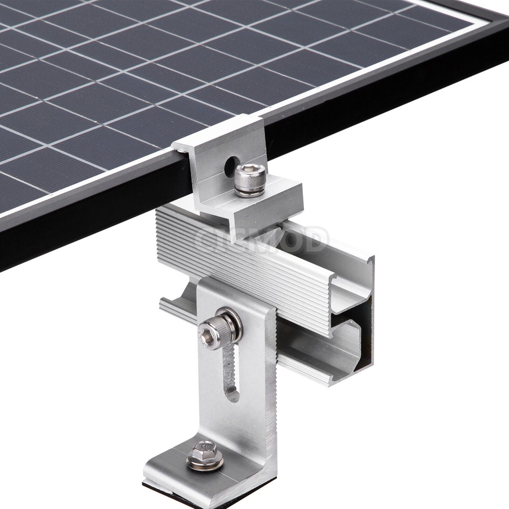 Solar Panel Brackets Mounting Clamp Kit Universal For 1-4pcs Solar Panels Mount