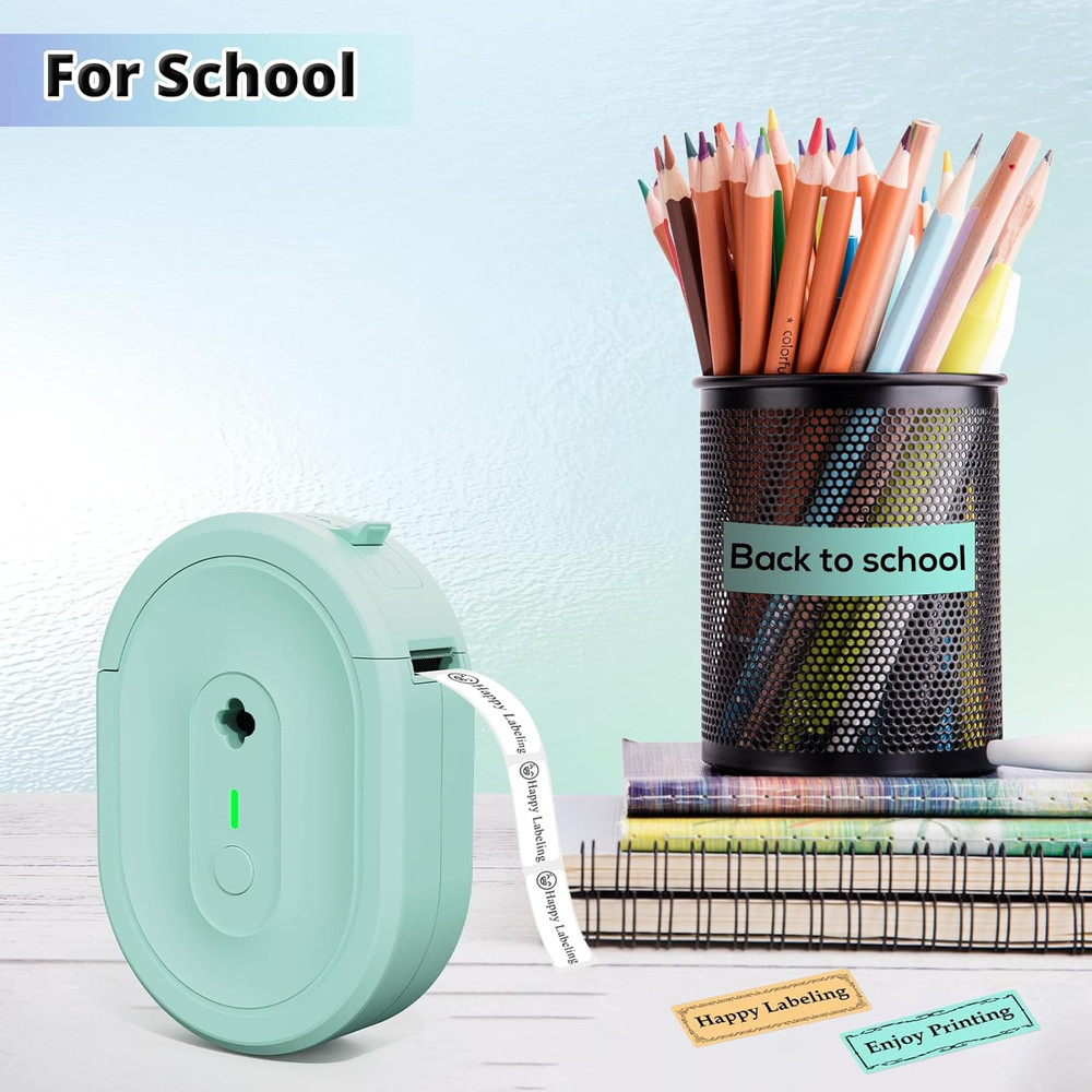 Label Maker Machine with Tape, Portable Bluetooth Label Makers, Inkless Mini Pri