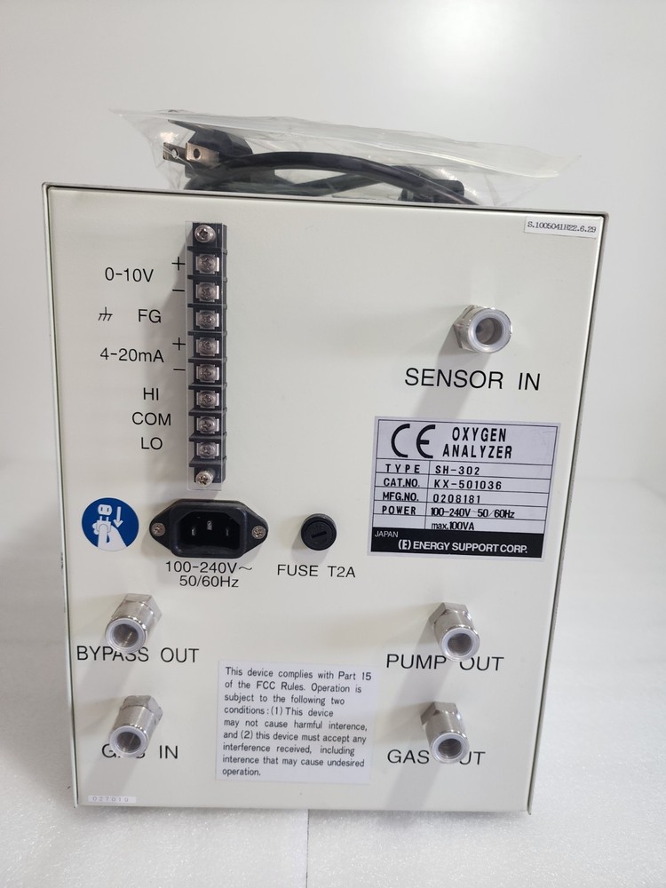 Energy Support SH-302 Oxygen Analyzer Module KX-501036 Working Surplus