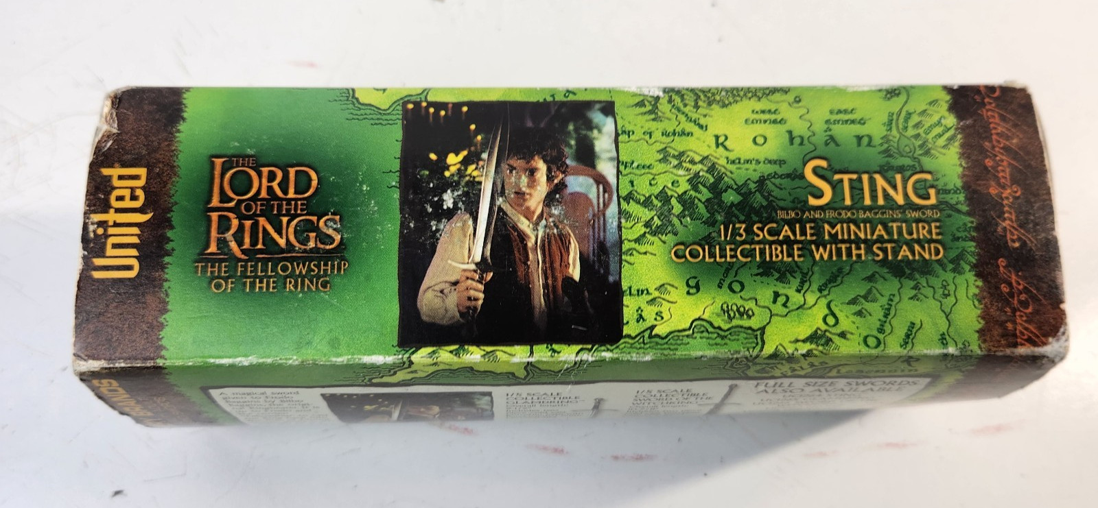 United Cutlery LOTR Sting sword 1/3 scale miniature collectible w/stand 2002