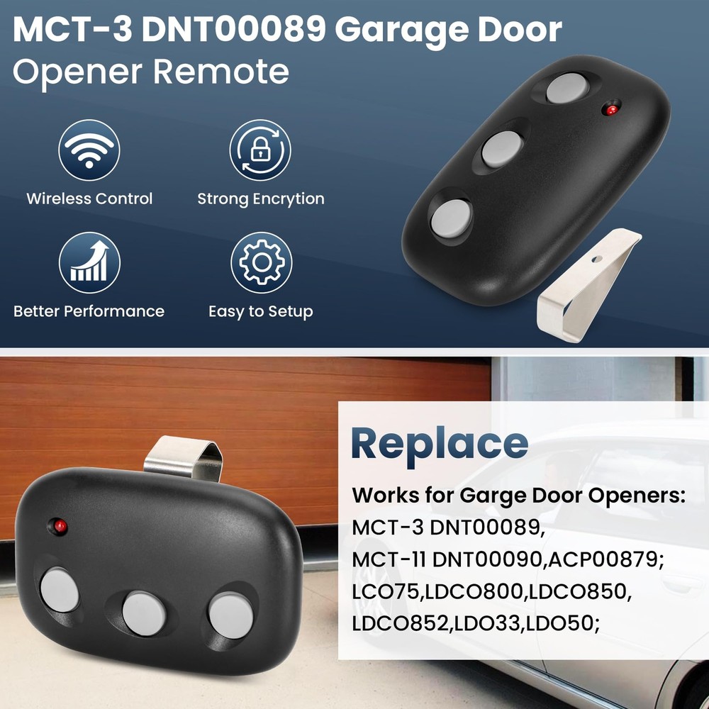 10x For MCT-3 Linear Mega Code 3BTN Garage Door Opener Remote DNT00089 LD033