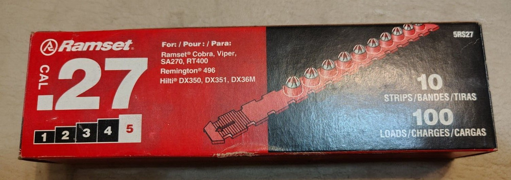 Ramset 5RS27 .27 Caliber Level 5 - ONE BOX (100 LOADS)