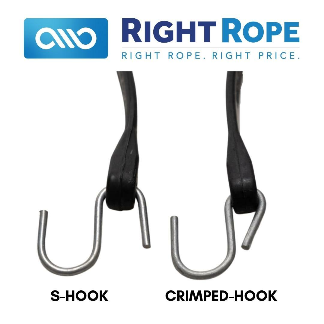 50 Box Of 15" Natural Rubber Tarp Tie Down Straps Trailer Bungee S Crimped Hook