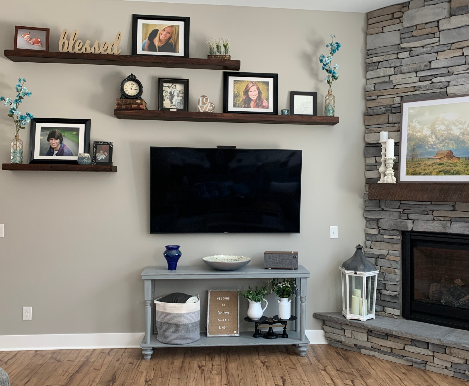 Floating shelf reclaimed barn wood Premium 2in thick floating shelves USA made