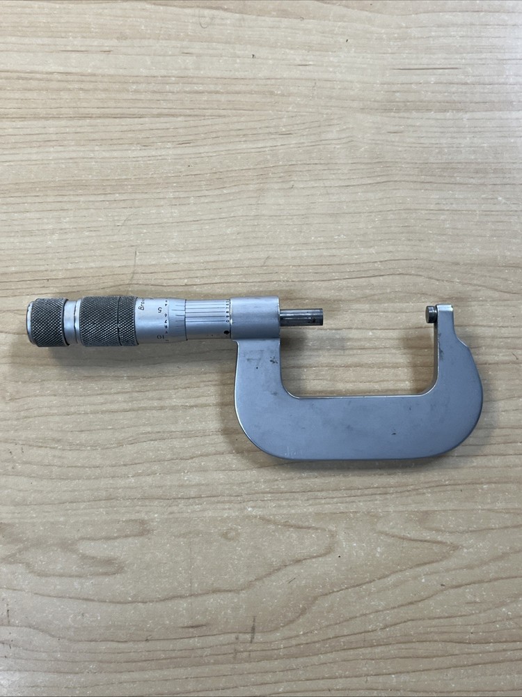 Vintage Brown & Sharpe Outside Micrometer 1-2" Locking