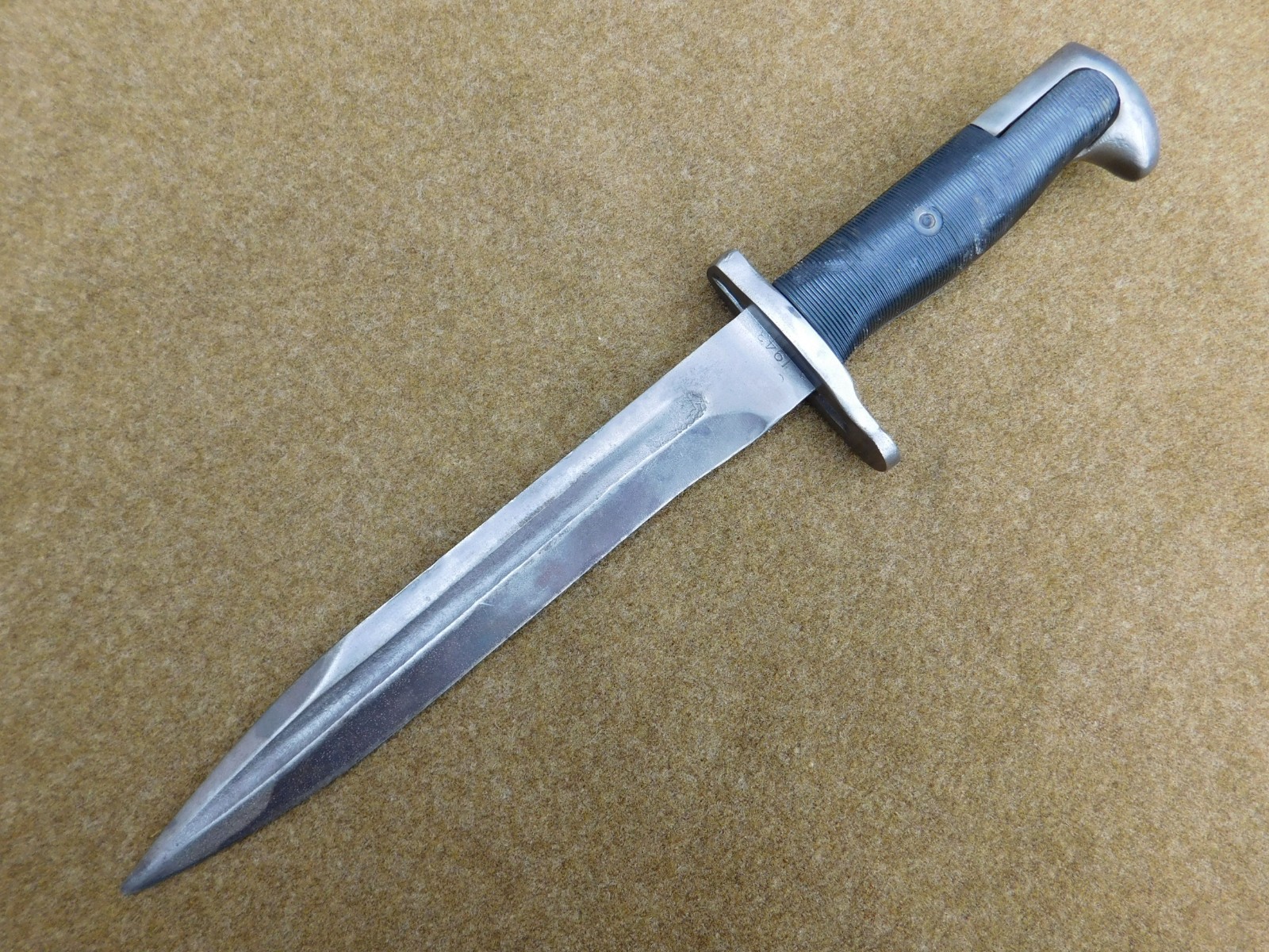 ORIGINAL WWII U.S. M-1 GARAND BAYONET CONVERTED TO FIGHTING KNIFE DATED 1943