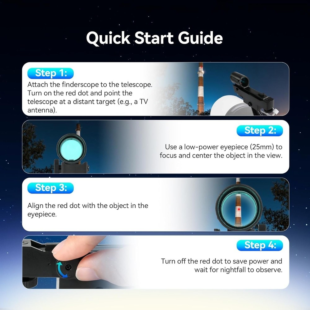 Red Dot Finderscope, Star Pointer Compatible for Celestron 80EQ 80DX 90DX SE ...