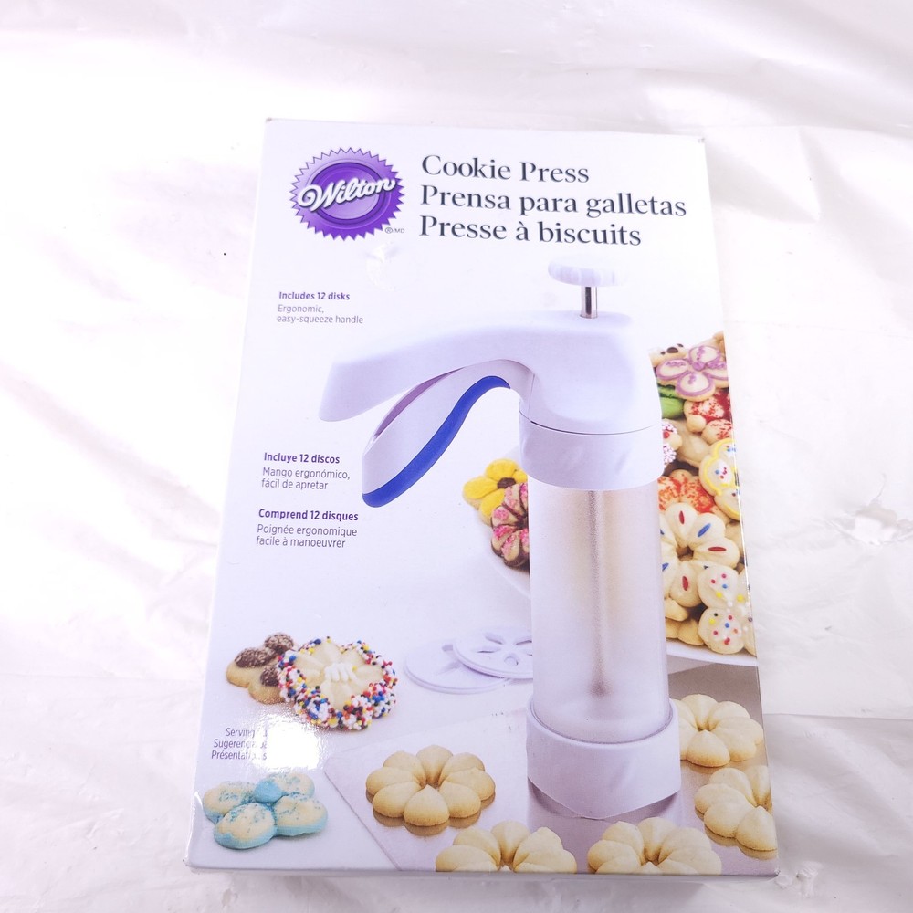 Wilton Cookie Press Pastry Decorator With 10 Discs