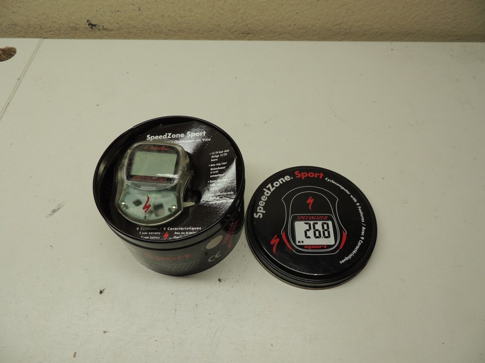 Specialized Speedzone Comp Wire Mount Cyclocomputer Odometer Clear vintage READ