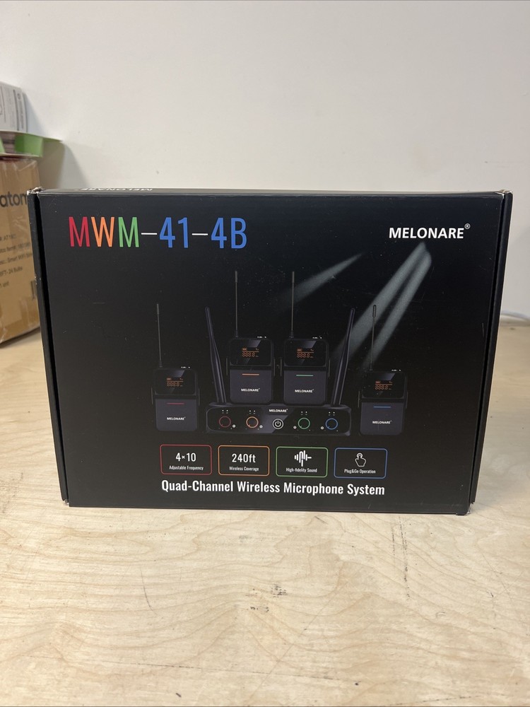 4-Channel Wireless Microphone System,UHF Compact Cordless Mic Set