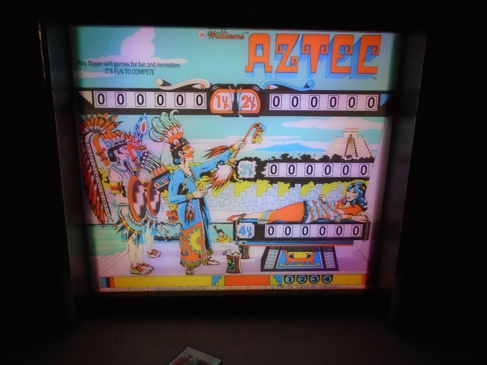 Williams Aztec Pinball Head LED Display light box